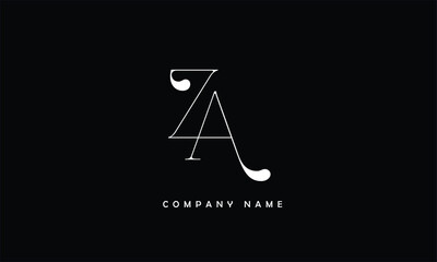 ZA, AZ, Z, A Abstract Letters Logo Monogram