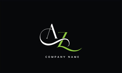 ZA, AZ, Z, A Abstract Letters Logo Monogram - obrazy, fototapety, plakaty