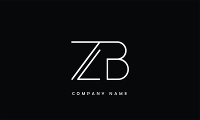 ZB, BZ, Z, B Abstract Letters Logo Monogram