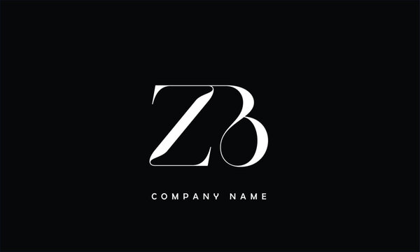 ZB, BZ, Z, B Abstract Letters Logo Monogram