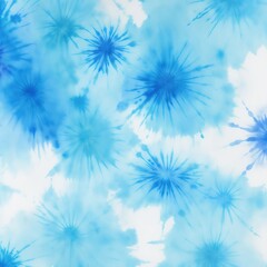 Blue Tie Dye Colorful Watercolor background
