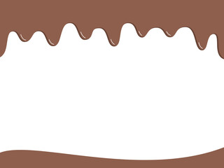 溶けたチョコが垂れたフレーム