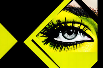 Oeil, yeux et collage graphique