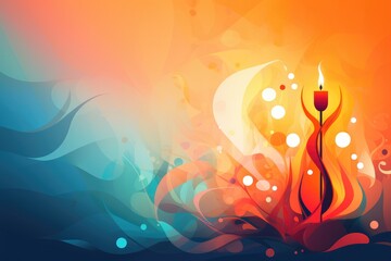 abstract fire background with place for your text, Abstract background for February 15: Candlemas  - obrazy, fototapety, plakaty
