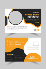  premium business Corporate And Modern  personal post card and minimal layout marketing art template post card design illustrator