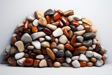 Hyper-Realistic Isolated Gravel Texture"