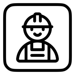 Editable construction worker, engineer vector icon. Construction, tools, industry. Part of a big icon set family. Perfect for web and app interfaces, presentations, infographics, etc