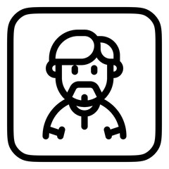 Editable beardy guy with sidecomb hairstyle avatar vector icon. User, profile, identity, persona. Part of a big icon set family. Perfect for web and app interfaces, presentations, infographics, etc