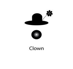 Clown vector icon. Clown icon for web and app. Clown sign on white background