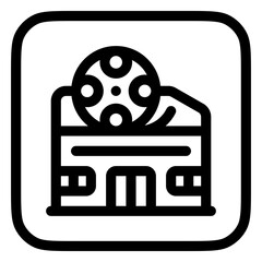 Editable cinema, theater, building vector icon. Movie, cinema, entertainment. Part of a big icon set family. Perfect for web and app interfaces, presentations, infographics, etc