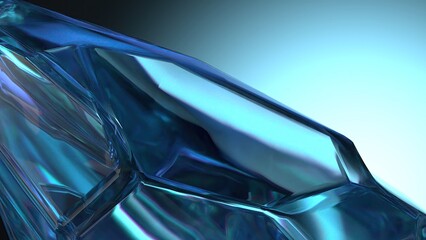 Power stone like sapphire ore Transparent cool elegant modern 3D Rendering abstract background