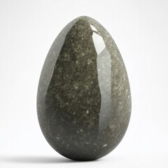 Titanite stone Egg shape on white background