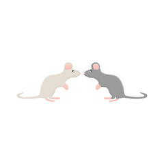 Naklejka premium two mice illustration