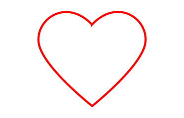 Red heart icon vector
