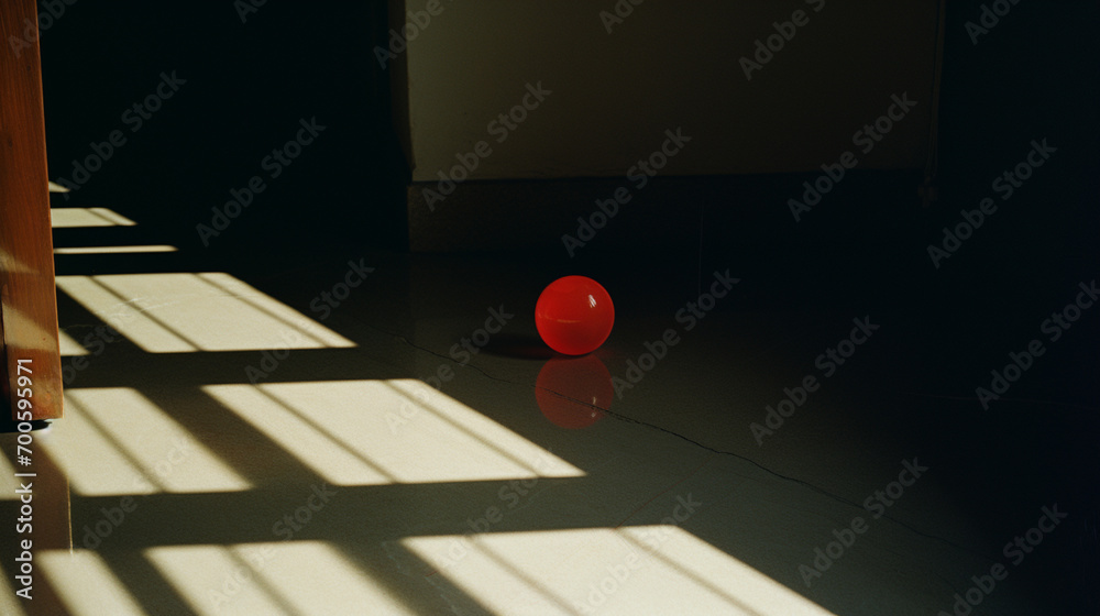 Poster a surreal composition where the abstraction of light and shadow transforms ordinary objects into mys