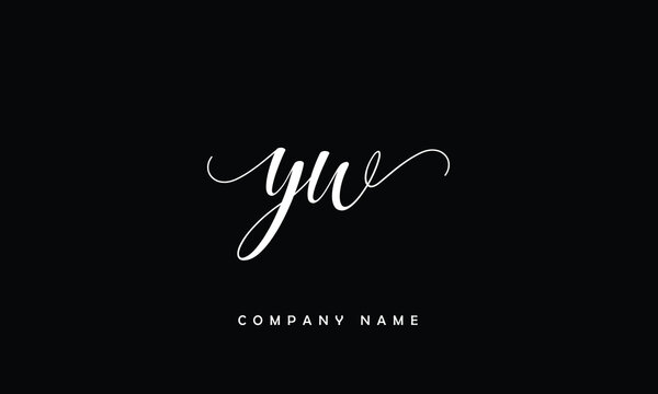 YW, WY, Y, W Abstract Letters Logo Monogram
