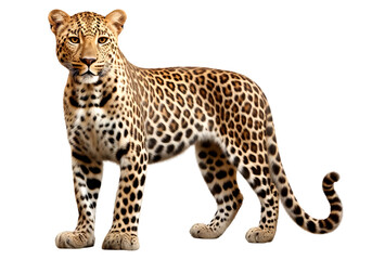 Leopard animal, isolated on transparent or white background