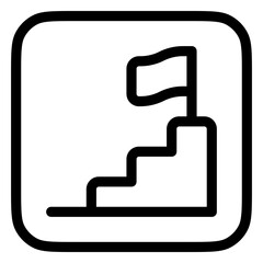 Editable career ladder, promotion, goal, success, climbing vector icon. Business, work, job, office. Part of a big icon set family. Perfect for web and app interfaces, presentations, infographics, etc