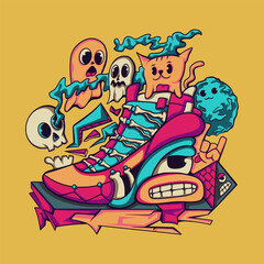 Cute Shoes Monsters