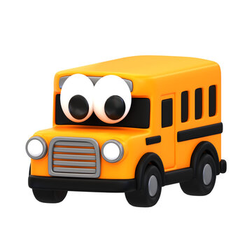 3D Cartoon Icon Education Series - School Bus
