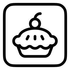 Editable apple pie vector icon. Bakery, cooking, food. Part of a big icon set family. Perfect for web and app interfaces, presentations, infographics, etc