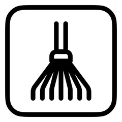 Editable leaves rake vector icon. Gardening, landscaping, horticulture. Part of a big icon set family. Perfect for web and app interfaces, presentations, infographics, etc