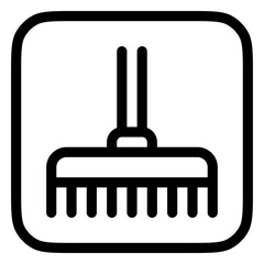 Editable rake vector icon. Gardening, landscaping, horticulture. Part of a big icon set family. Perfect for web and app interfaces, presentations, infographics, etc
