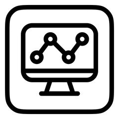Editable dashboard, computer, chart vector icon. SEO, marketing, business. Part of a big icon set family. Perfect for web and app interfaces, presentations, infographics, etc