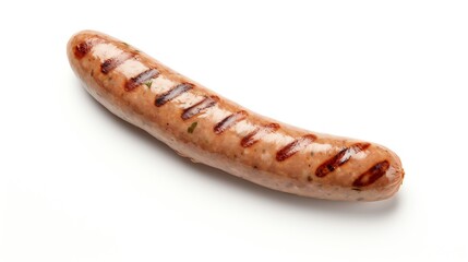 a sausage with grill marks on it - obrazy, fototapety, plakaty