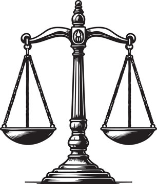Scales of justice - Vector Illustration