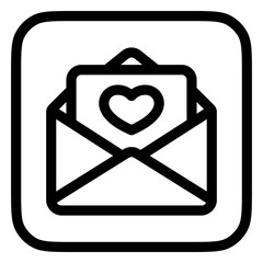 Editable wedding invitation, love letter vector icon. Wedding, valentine, love, celebration. Part of a big icon set family. Perfect for web and app interfaces, presentations, infographics, etc