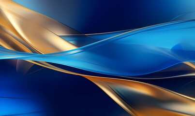 blue and gold abstract background with a smooth wave. suitable for use as a modern and vibrant backdrop for various design projects.