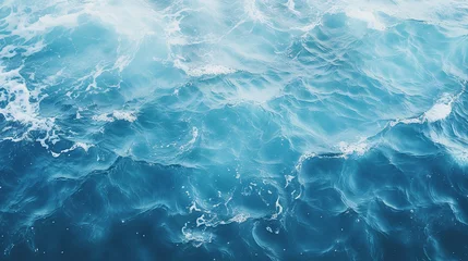 Fotobehang blue ocean small waves as background. top view, drone footage  © 92ashrafsoomro
