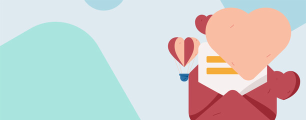 Happy Valentine's Day flat character vector concept business hand drawn illustration
