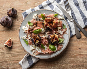 Schinken Feigen Mozzarella Teller