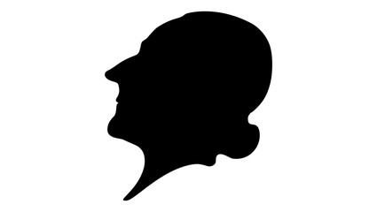 Fototapeta premium Johann Kaspar Lavater, black isolated silhouette