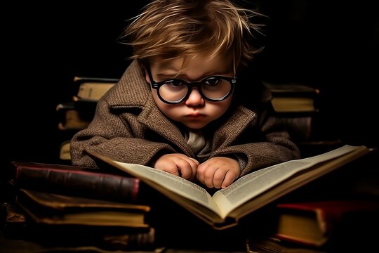 Eager Young Scholar. Preschooler Engaged in Educational Activities and Homework Enthusiastically