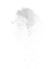 Photo image of throwing snow fly in air. Snows Freeze shot on black background isolated overlay....
