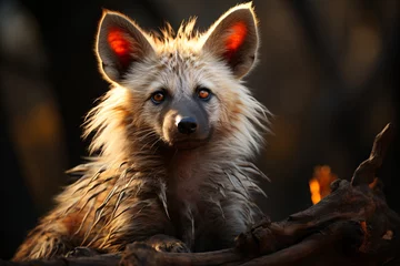 Tuinposter Aardwolf animal close up © wendi