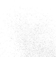 Naklejka premium Photo image of falling down snow, fine small size snows. Freeze shot on black background isolated overlay. Fluffy White snowflakes splash cloud in mid air. Real Snow throwing shower