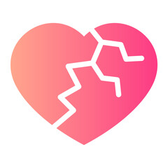 broken heart gradient icon