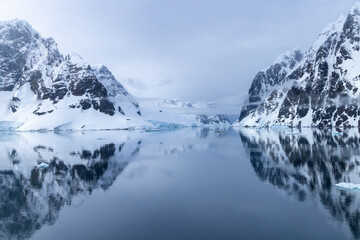Fototapeta na wymiar Lamaire Channel in Antartica.