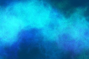 Fototapeta na wymiar Smoke background in blue neon light. Dark blue background with smog.