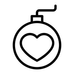 bomb line icon