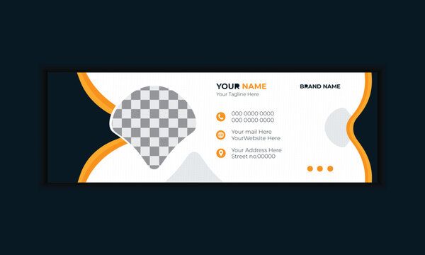  Modern and clean email Signature design. color full web banner design. abstract background  email Signature templet design.