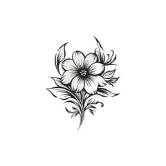 Obraz premium Beautiful minimalist flower illustration art.