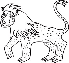 Fototapeta premium lion black and white