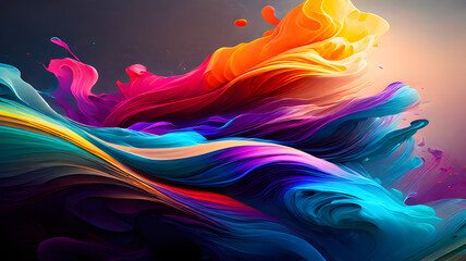 Obraz na płótnie Canvas abstract colorful background with waves