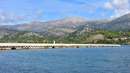 De Bosset Bridge in Argostoli city on Kefalonia island,Greece
