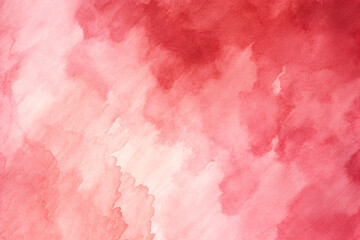 Obraz premium Abstract red-pink watercolor gradient showcases a warm, vibrant blend of fluid tones.